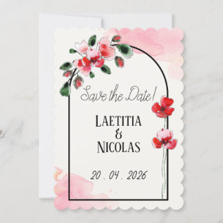 Reserva La Fecha Save the date "Coquelicots"