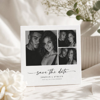 Reserva La Fecha Save the Date de Foto en Blanco y Negro 3 Script M