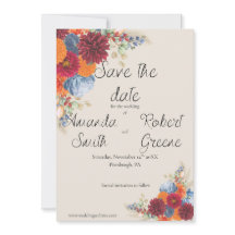 Save the Date Floral de Otoño
