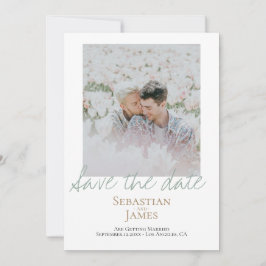 Reserva La Fecha Save the Date LGBTQ Rainbow Personalized Photo