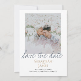 Reserva La Fecha Save the Date LGBTQ Rainbow Personalized Photo