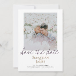 Reserva La Fecha Save the Date LGBTQ Rainbow Personalized Photo