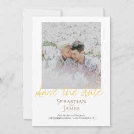 Reserva La Fecha Save the Date LGBTQ Rainbow Personalized Photo
