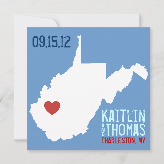 Reserva La Fecha Save the Date - Personalizable - Virginia Occident (Anverso)