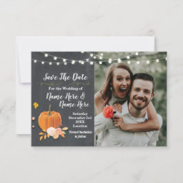 Reserva La Fecha Save the Date Photo Chalk Pumpkin Photo Boda