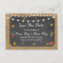 Save the Date Rustic Wood Rustic Fall Invite