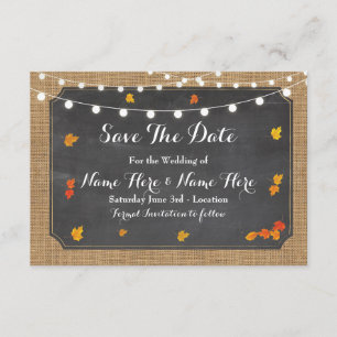 Reserva La Fecha Save the Date Rustic Wood Rustic Fall Invite