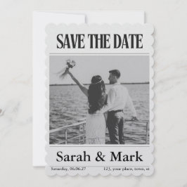 Reserva La Fecha Save the Date vintage newspaper trending round