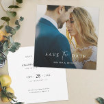 Reserva La Fecha Save the Date Wedding Invite Template with Photo<br><div class="desc">This simply chic photo wedding save the date flat card template features an elegant, minimalist, modern design. The default shape is standard sharp corners, but rounded corners also work wonderfully with this design, so try both looks in editing mode and see which grabs you! The front features your favorite photo...</div>