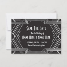 Save The Date Wedding Party 2000 Silver