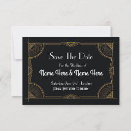 Reserva La Fecha Save The Date Wedding Party Twenties Gold 1920