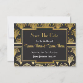 Reserva La Fecha Save The Date Wedding Party Twentis Gold Fan Deco