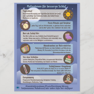 Reserva La Fecha Schlafhygiene-Infoblätter für Klienten/Patienten