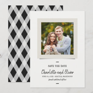 Reserva La Fecha Script And Typewriter Photo Save the Date