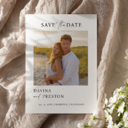 Reserva La Fecha Script contemporáneo Foto moderna Guardar la fecha