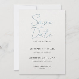 Reserva La Fecha Script de caligrafía minimalista de boda matrimoni