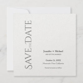 Reserva La Fecha Script de Caligrafía Minimalista para Boda Matrimo