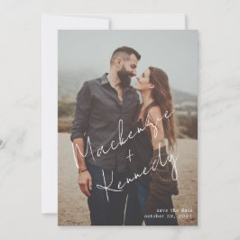 Reserva La Fecha Script Names Photo Save the Date Vellum Overlay
