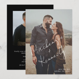 Reserva La Fecha Script Names Photo Save the Date Vellum Overlay