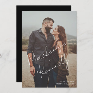 Reserva La Fecha Script Names Photo Save the Date Vellum Overlay
