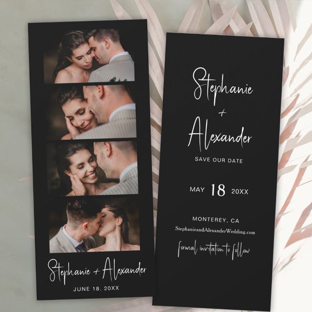 Reserva La Fecha Script Photo Booth Bookmark Wedding Save the Date (Subido por el creador)