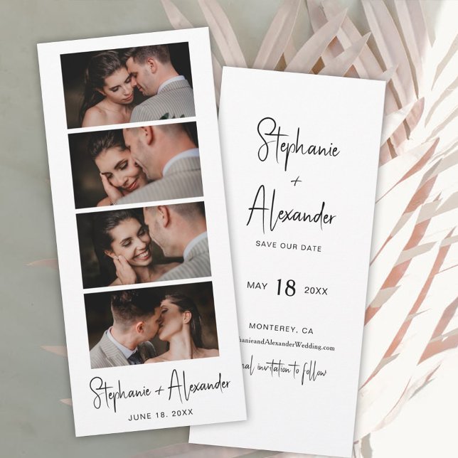 Reserva La Fecha Script Photo Booth Bookmark Wedding Save the Date (Subido por el creador)