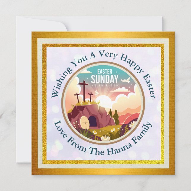 Reserva La Fecha Se levanta y celebra la resurrección el domingo (Anverso)