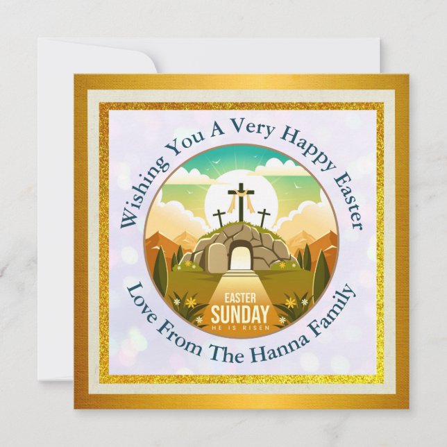 Reserva La Fecha Se levanta y celebra la resurrección el domingo (Anverso)