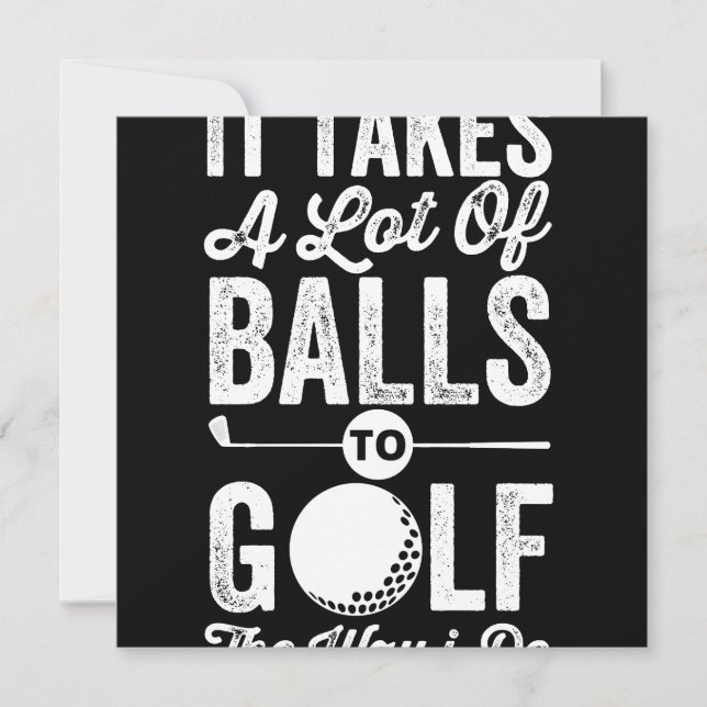 Reserva La Fecha Se necesita un montón de bolas para golf de la man (Anverso)