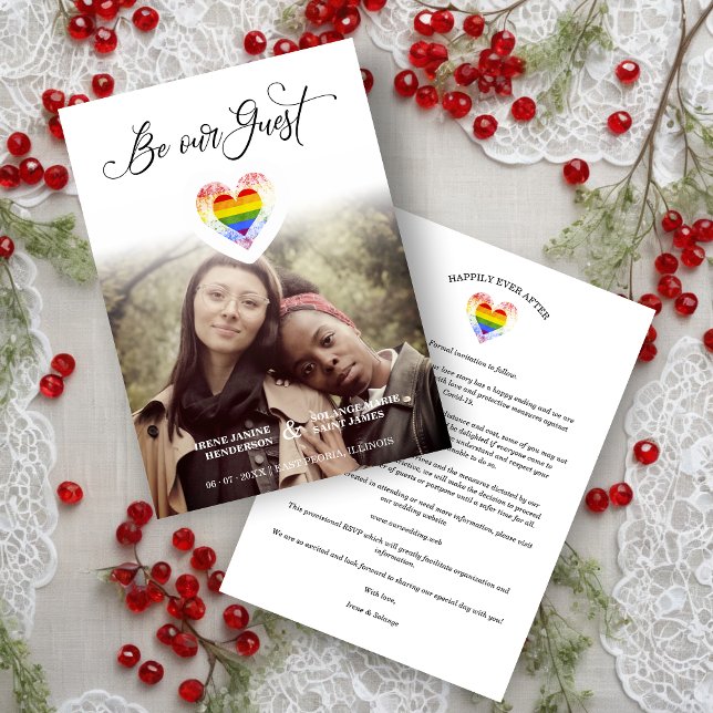 Reserva La Fecha Sea nuestro orgullo invitado Rainbow Heart Lesbian (Subido por el creador)
