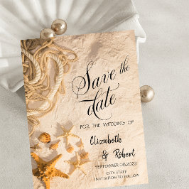 Reserva La Fecha Seashells Rope Sand Save The Date