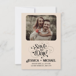 Reserva La Fecha Sencilla Boda Minimalista Rústica Elegante Editabl