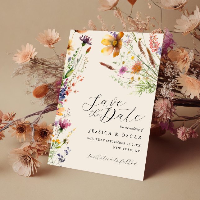 Reserva La Fecha Sencilla Elegante Bodas de Primavera Verano Flor S (Subido por el creador)