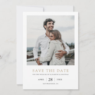 Reserva La Fecha Sencilla Elegante Moderna Boda con Varias Fotos 