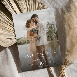 Reserva La Fecha Sencilla Elegante Moderna Foto de Boda Guardar la 