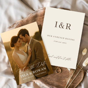 Reserva La Fecha Sencilla y Elegante Foto Boda Moderna