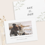 Reserva La Fecha Sencilla y elegante foto de follaje Guardar la fec<br><div class="desc">La boda diseñada por el personalizado permite guardar la tarjeta de fecha con un estilo moderno y elegante.</div>