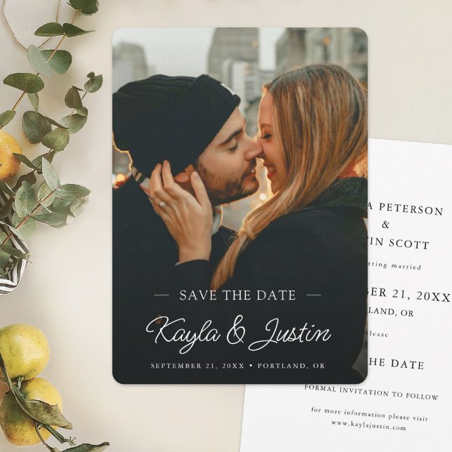 Reserva La Fecha Sencilla y elegante foto de Personalizado de texto (Subido por el creador)