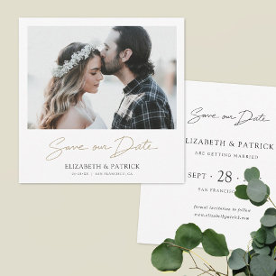 Reserva La Fecha Sencilla y elegante foto de Personalizado moderno 