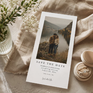Reserva La Fecha Sencillo Ahorro de Fecha de Boda con Foto Moderna