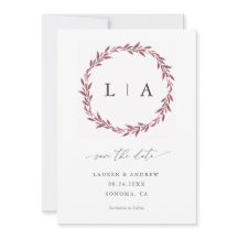 Sencillo Ahorro de Fecha Moderno de Verde Greenery