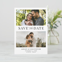 Reserva La Fecha Sencillo Elegante Foto Boda Guardar la Fecha