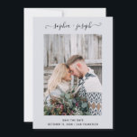 Reserva La Fecha Sencillo y Elegante | Foto Minimal Azul Muy Claro<br><div class="desc">Estas tarjetas de aviso de ahorro de fecha sencillas y elegantes,  muy suaves y de color azul claro,  presentan una caligrafía elegante con escritura cursiva y la foto personal favorita para un look moderno y minimalista.</div>