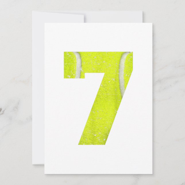 Reserva La Fecha Séptimo cumpleaños 2013 Chicas de tenis Niños Sépt (Anverso)