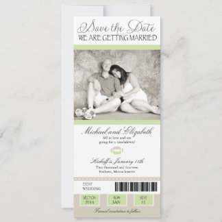 Reserva La Fecha Shabby Chic Football Ticket Salva la fecha