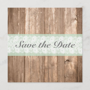 Reserva La Fecha Shabby Chic Rustic Mint Guarda La Fecha