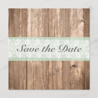 Reserva La Fecha Shabby Chic Rustic Mint Guarda La Fecha