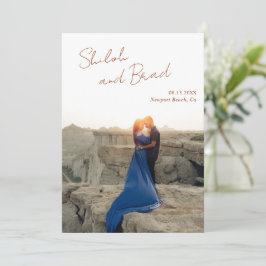 Reserva La Fecha Shiloh Copper Modern Elegant Wedding