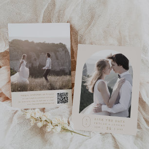Reserva La Fecha SHYLAH Elegant Gold Cream Monograma Vintage Weddin