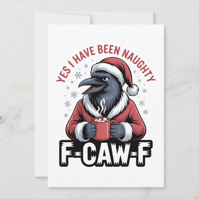 Reserva La Fecha Sí, he sido travieso F-Caw-F Divertida Navidad  (Anverso)
